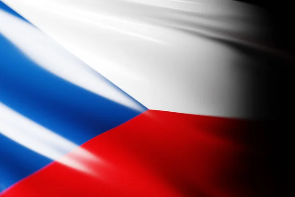 Illustration National Waving Flag Czech Republic Country Symbol — стокове фото