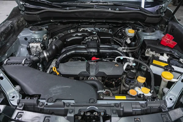 Novosibirsk Ρωσία Νοεμβρίου 2021 Subaru Forester Car Engine Close Κινητήρας — Φωτογραφία Αρχείου