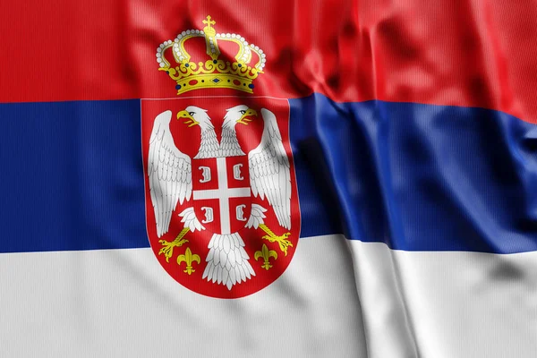 Ilustración Serbia Bandera Nacional Desarrollo Símbolo País —  Fotos de Stock