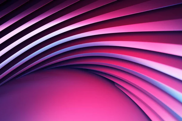 線で古典的なピンクの抽象的なグラデーションの背景の3Dイラスト 波から印刷します 現代的なグラフィックテクスチャ 幾何学模様 — ストック写真