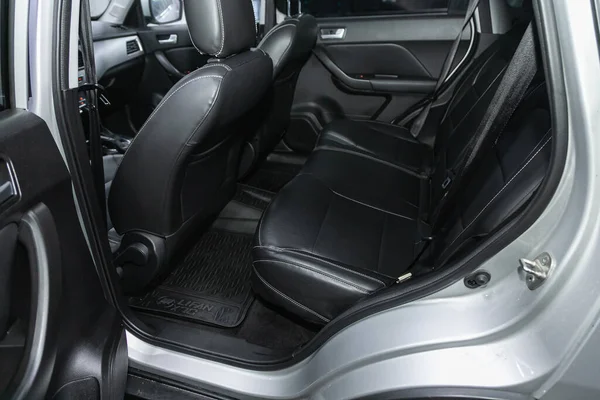 Novosibirsk Russia November 2021 Lifan Black Seats Car Interior Back — Fotografia de Stock