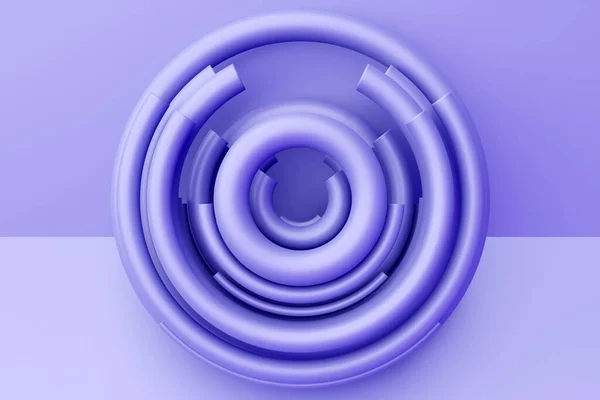 Rendering Abstract Very Purple Fractal Portal Colorful Spiral — Stock Photo, Image