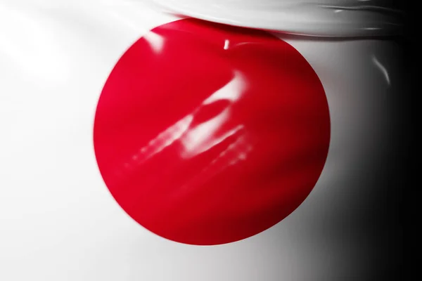 Ilustrace Národní Vlající Vlajky Japonska Symbol Země — Stock fotografie