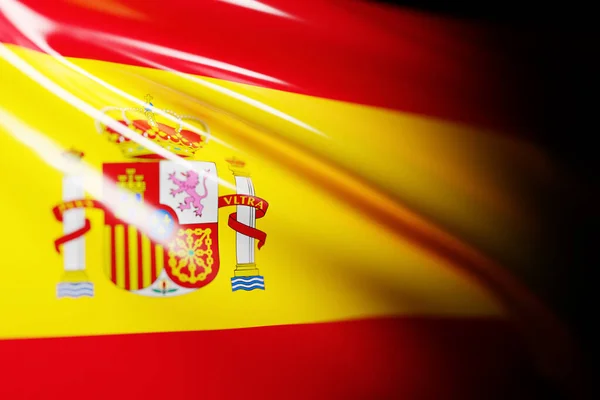 Απεικόνιση Της Εθνικής Κυματιστή Σημαίας Της Ισπανίας Σύμβολο Χώρας — Φωτογραφία Αρχείου