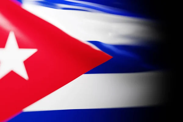 Απεικόνιση Της Εθνικής Κυματιστή Σημαίας Της Κούβας Σύμβολο Χώρας — Φωτογραφία Αρχείου