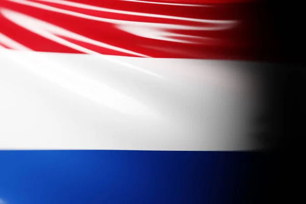 荷兰国旗飘扬的3D图像 国家标志 — 图库照片