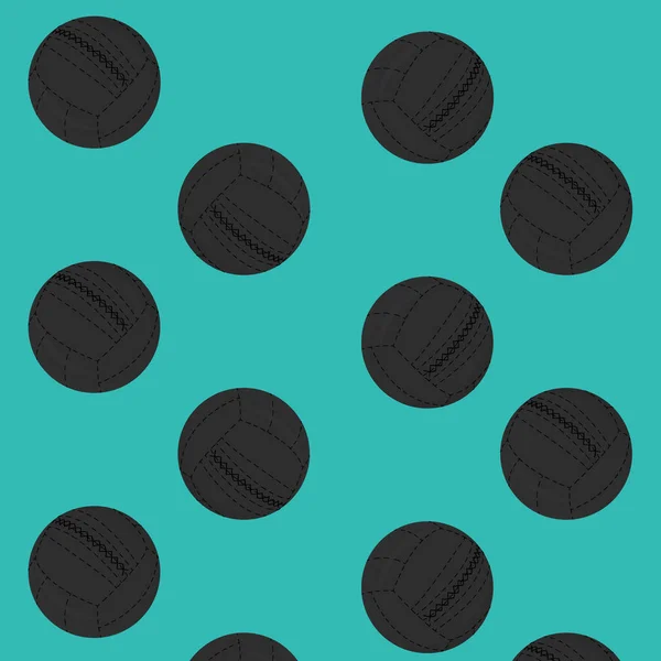 Pattern Black Medicine Balls Green Background Background Sports Theme — Stockfoto