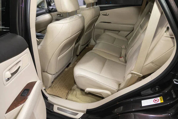 Novosibirsk Russia December 2021 Lexus Rx450H Rear Seat Passengers Beige — Stockfoto