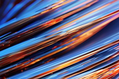 Üç boyutlu soyut mavi arkaplan çizimi. Parlak daireler ve parlatıcı. Resim çok güzel. Döndürme efektiyle soyut arkaplan 