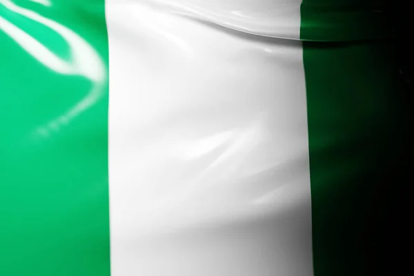Illustration National Waving Flag Nigeria Country Symbol — Foto de Stock