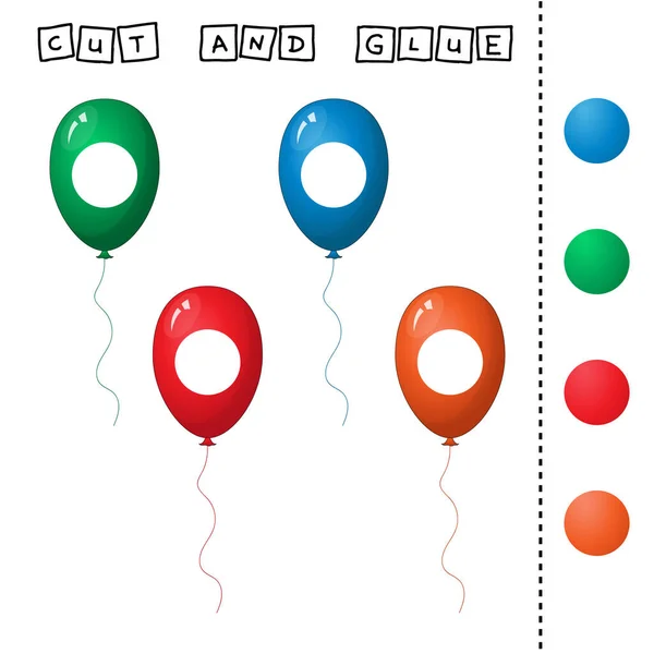 Ilustración Vectorial Balones Dibujos Animados Que Carecen Del Elemento Deseado —  Fotos de Stock
