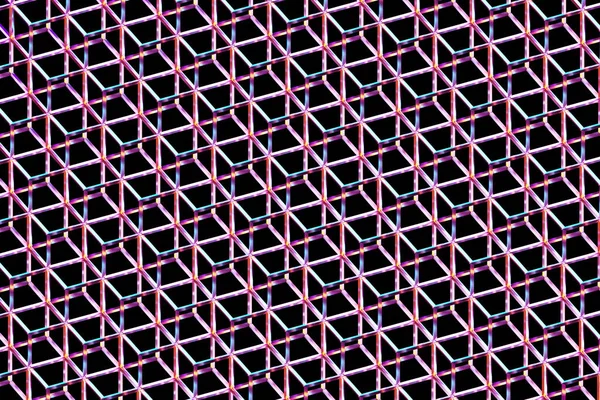 3Dイラストピンクの幾何学模様 幾何学的背景 パターン — ストック写真