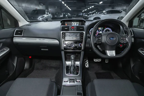 Novosibirsk Russia November 2021 Subaru Levorg Steering Wheel Shift Lever — Stock Fotó