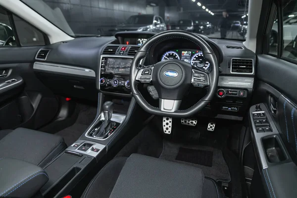 Novosibirsk Russia November 2021 Subaru Levorg Steering Wheel Shift Lever — Stock fotografie
