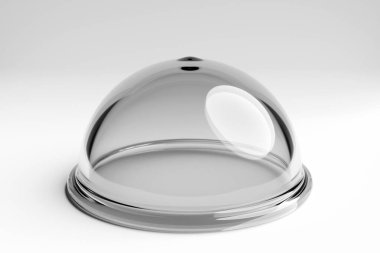3d illustration of a glass jar for dishes on a white background