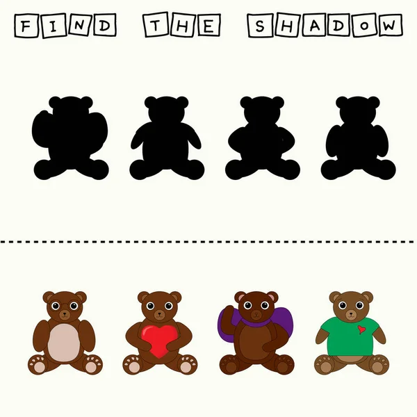 Developing Activity Children Find Pair Identical Bears Logic Game Children — Fotografia de Stock