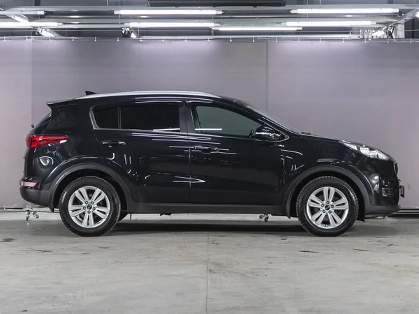 Novosibirsk Russia December 2021 Kia Sportage Side View Popular Black — 스톡 사진