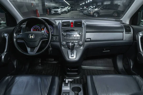 Novosibirsk Russia November 2021 Honda Dashboard Player Steering Wheel Accelerator —  Fotos de Stock