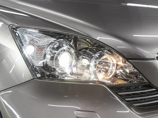 Novosibirsk Russia November 2021 Honda Close Car Headlights Exterior Closeup — 스톡 사진