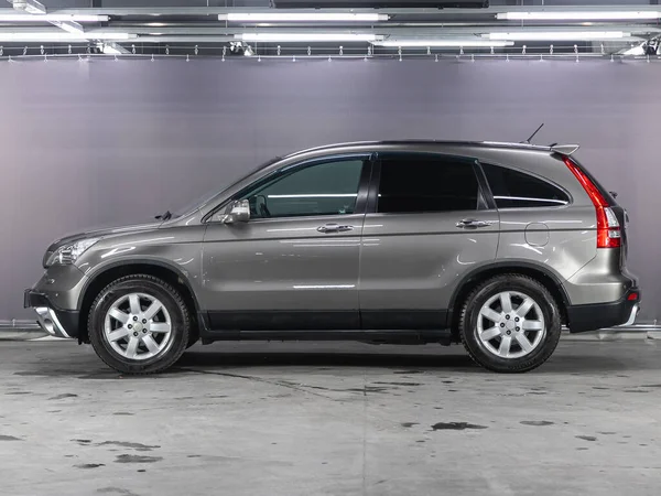 Novosibirsk Russia November 2021 Honda Side View Gray Suv Parking — 스톡 사진