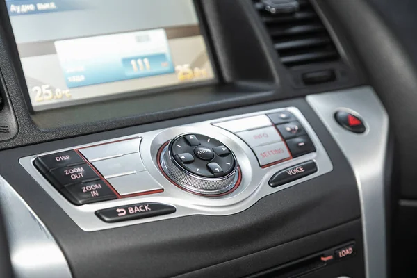Car Control Panel Audio Player Other Devices Shallow Depth Field — Stock Photo, Image