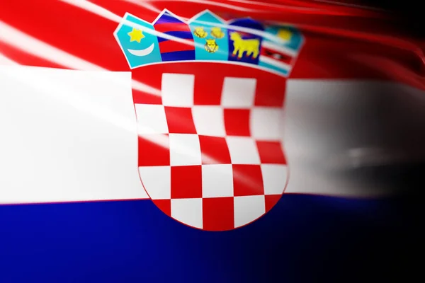 Illustration National Waving Flag Croatia Country Symbol — стокове фото