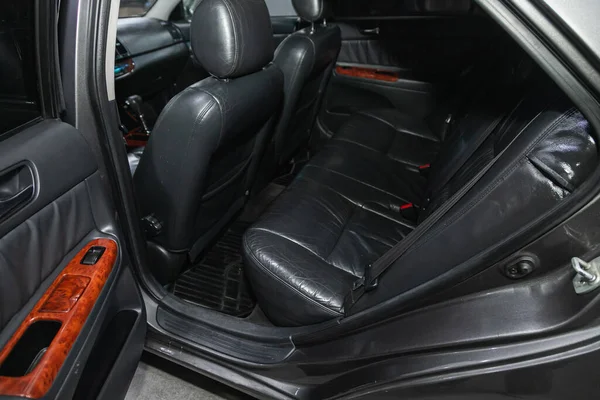 Novosibirsk Russia December 2021 Toyota Camry Black Seats Car Interior — Fotografia de Stock