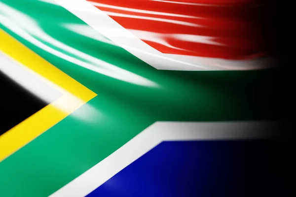 Güney Afrika Cumhuriyeti Nin Gelişmekte Olan Bayrağının Boyutlu Çizimi Ülke — Stok fotoğraf