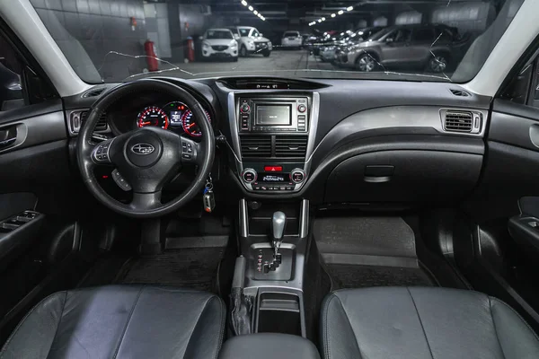 Novosibirsk Russia November 2021 Subaru Forester Steering Wheel Shift Lever — Stock Fotó