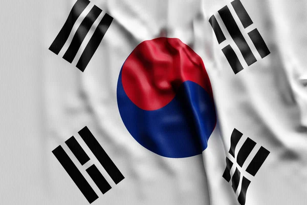 Illustration South Korea National Developing Flag Country Symbol — Stock fotografie