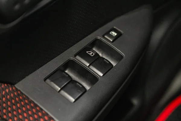 Novosibirsk Russia January 2022 Nissan Note Close Side Door Buttons — 图库照片