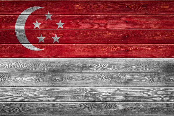 Nationale Vlag Van Singapore — Stockfoto