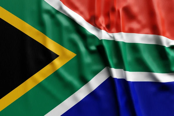 Güney Afrika Cumhuriyeti Nin Gelişmekte Olan Bayrağının Boyutlu Çizimi Ülke — Stok fotoğraf