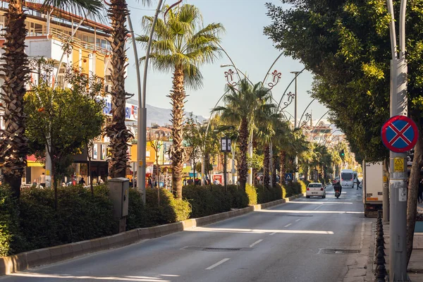 Manavgat Turkey January 2022 City Street Different Low Rise Houses — Stock Photo, Image