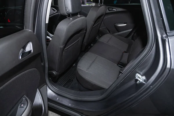 Novosibirsk Rusland Januari 2022 Opel Astra Zwarte Stoelen Het Interieur — Stockfoto