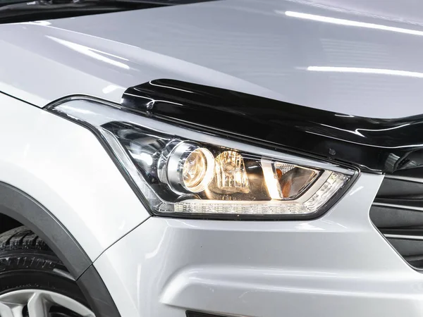 Novosibirsk Russia January 2022 Hyundai Creta Detail Light Close New — Stock Photo, Image