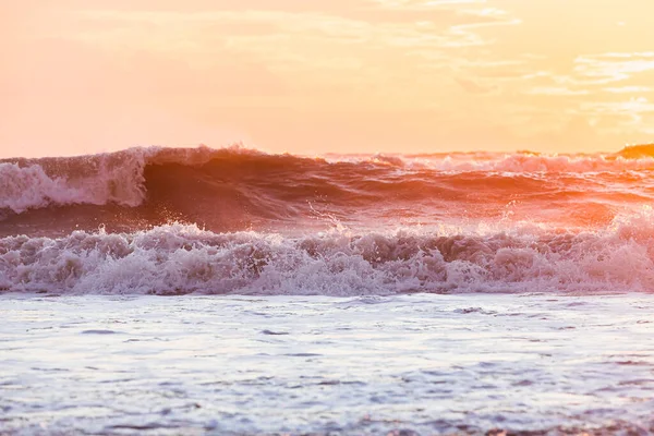 Zonsopkomst Zonsondergang Boven Zee Met Een Prachtige Horizon Wonderen Van — Stockfoto