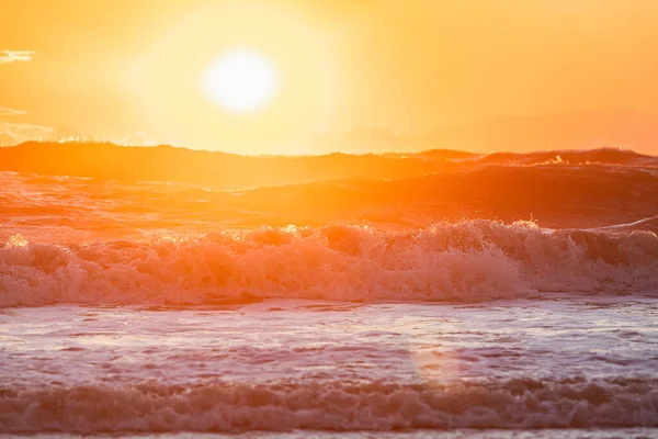 Nascer Pôr Sol Sobre Mar Com Belo Horizonte Maravilhas Natureza — Fotografia de Stock