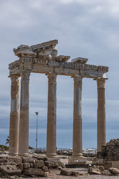Temple Apollo Ancient City Side Antalya Region Mediterranean Coast Turkey — Stock Photo, Image
