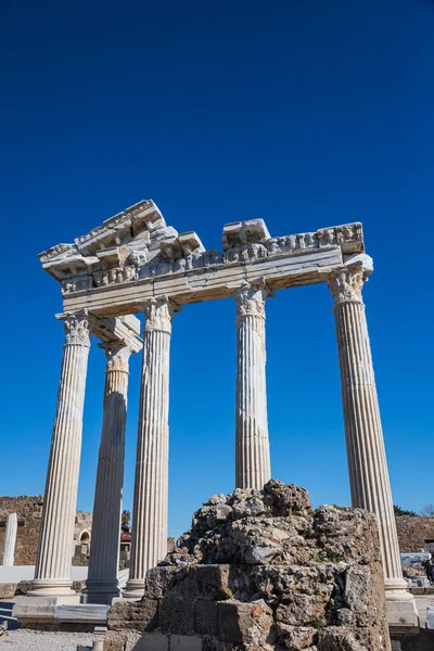Antique Ruined City Columns Ruin View Ancient City Side Turkey — Stock Photo, Image