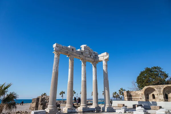 Temple Apollo Ancient Ruins Side Turkey — Stock Photo, Image
