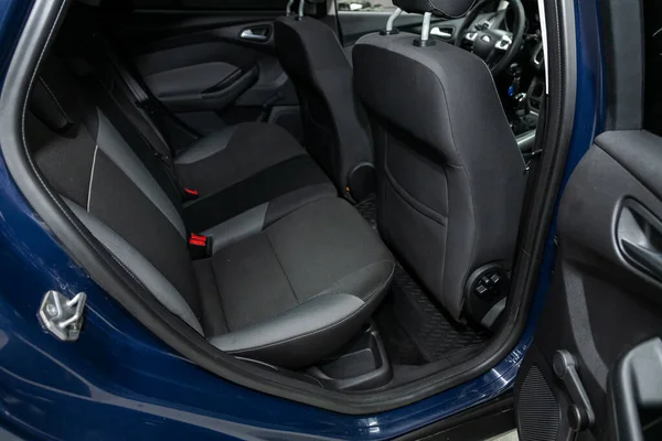 Novosibirsk Rusland Januari 2022 Ford Focus Zwarte Stoelen Het Interieur — Stockfoto