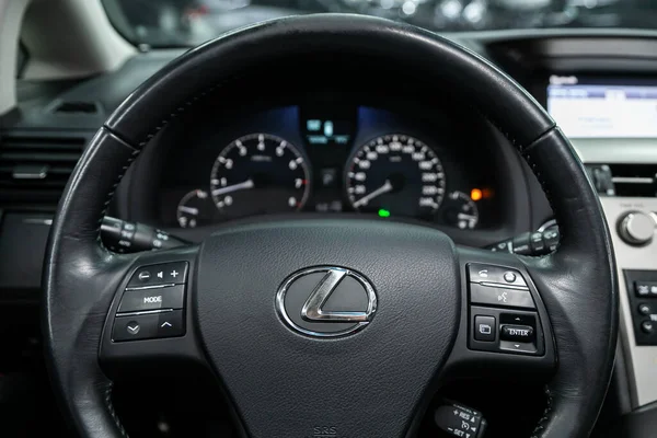 Nowosibirsk Russland Februar 2022 Lexus Lenkrad Mit Logo Und Tacho — Stockfoto