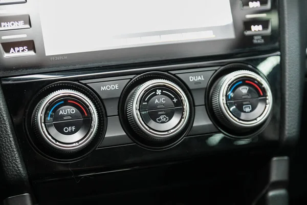Novosibirsk Russia February 2022 Subaru Forester Black Detail Air Conditioning — Stock Photo, Image