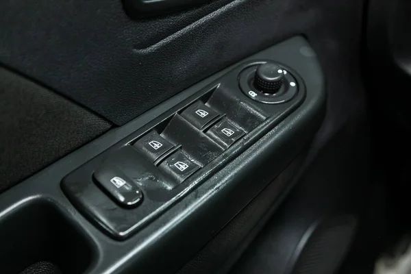 Novosibirsk Russia February 2022 Renault Kaptur Close Side Door Buttons — 图库照片