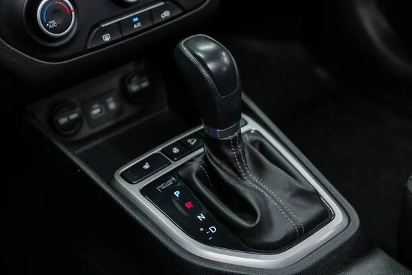 Novosibirsk Russia February 2022 Modern Undai Creta Automatic Gear Stick — 图库照片