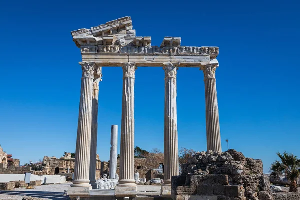 Antique Ruined City Columns Ruin View Ancient City Side Turkey — Stock Photo, Image