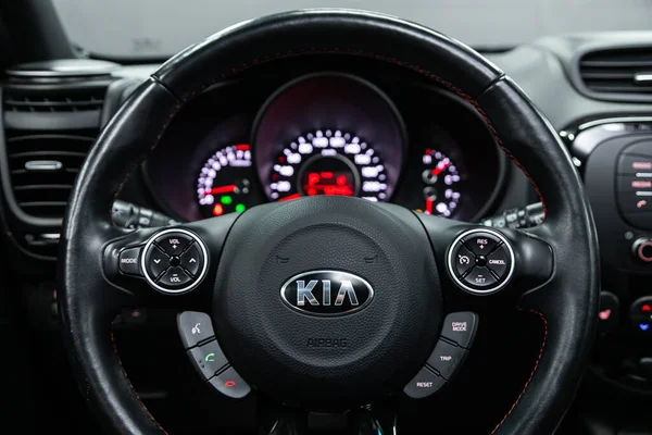 Novosibirsk Rusland Februari 2022 Kia Soul Details Cockpit Interieur Cabine — Stockfoto