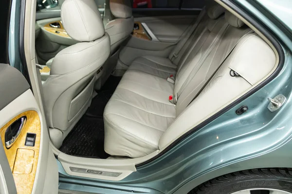 Novosibirsk Rússia Fevereiro 2022 Toyota Camry Clean Car Interior Assentos — Fotografia de Stock