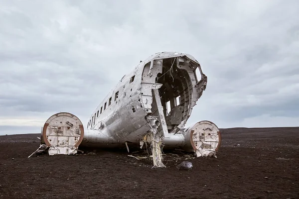 In 1973 a United States Navy DC plane ran out of fuel and crashed on the black beach at Slheimasandur, in the South Coast of Iceland.